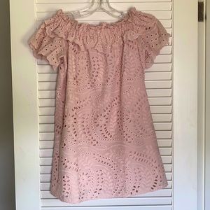 Parker Eyelet Off Shoulder Dress